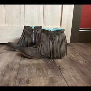 Fringed Boots — size 37 or 6.5